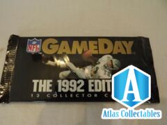 1992 Edition NFL Game Day 12 Collector Cards Unopened Booster Pack